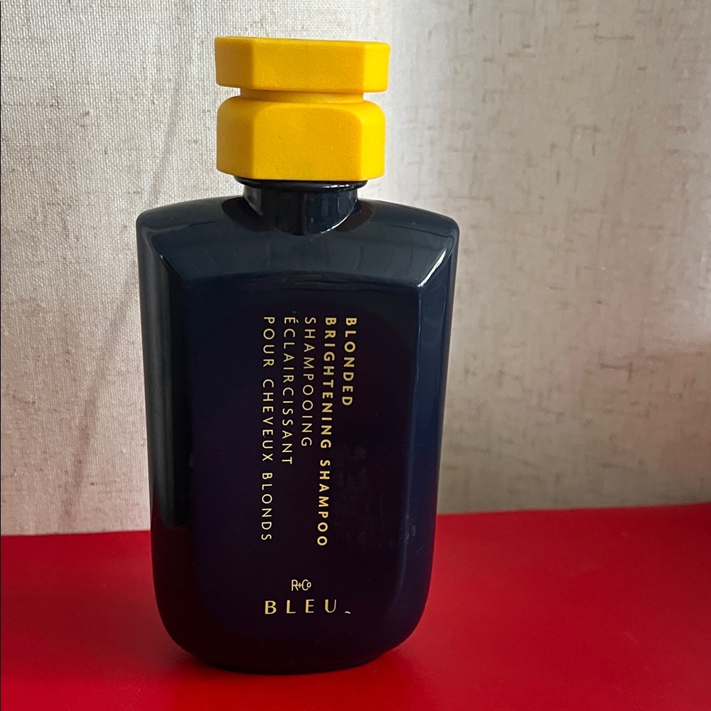 R+Co Bleu Blonded Brightening Shampoo - Dark Blue and Yellow